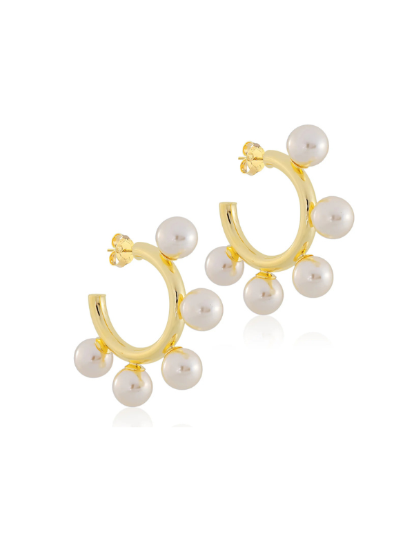 Shiny Gio Hoops by Sheila Fajl