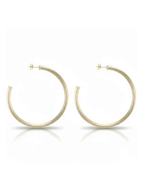 Everybody's Favorite Hoop in Brushed Gold by Sheila Fajl