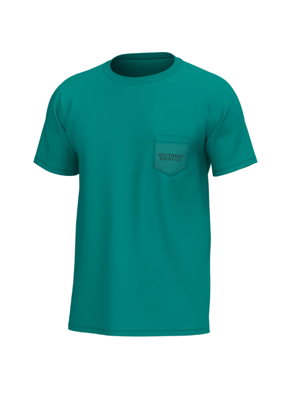 Greyton Golf Cart Short Sleeve Tee in Teal By Southern Point Co.