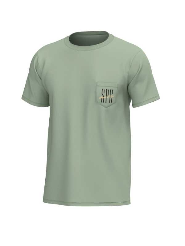 Keepin' It Reel Short Sleeve Tee in Smoke Green By Southern Point Co.