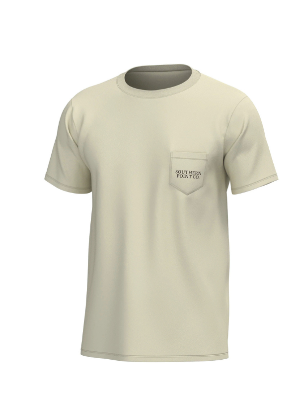 Turkey Strutting In A Clearing Short Sleeve Tee in Cloud Cream By Southern Point Co.