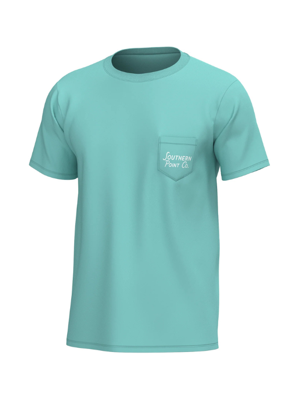 Greyton Golf Course Short Sleeve Tee in Pool Water By Southern Point Co.