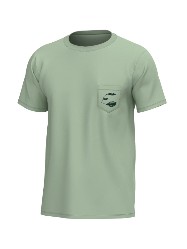 Largemouth Bass Short Sleeve Tee in Smoke Green By Southern Point Co.