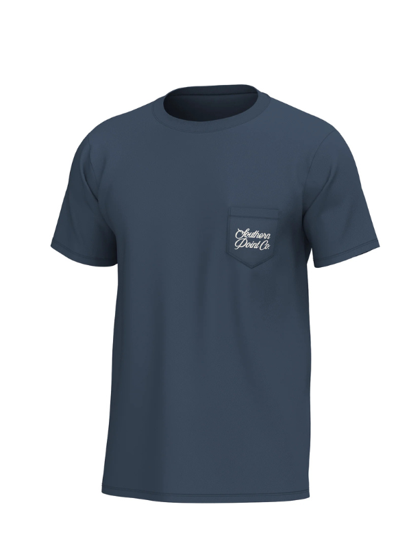 Boy And His Dog Short Sleeve Tee in Deep Water Blue By Southern Point Co.