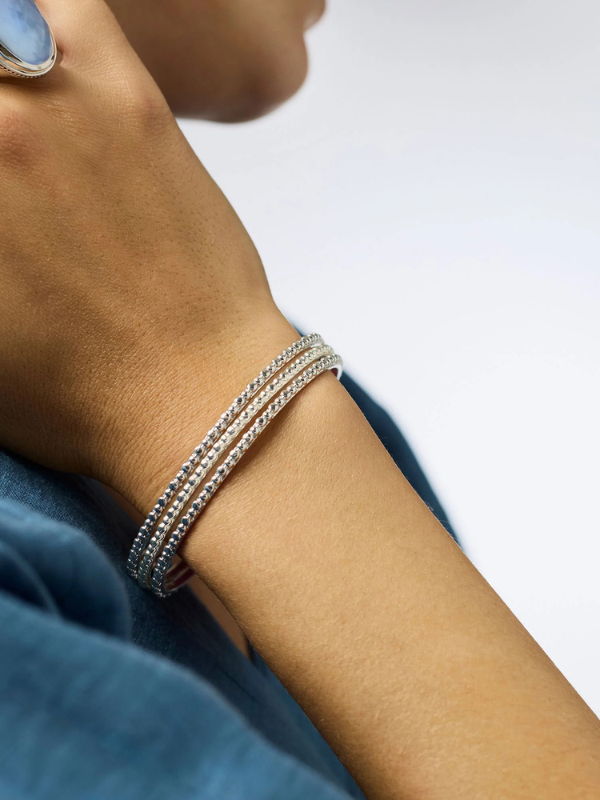 Colette Silver Bead Bangle By Julie Vos