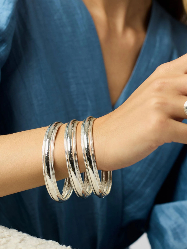 Cannes Silver Bangle By Julie Vos