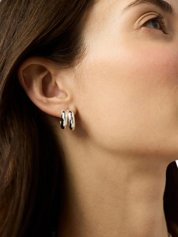 Havana Double Silver Hoops by Julie Vos