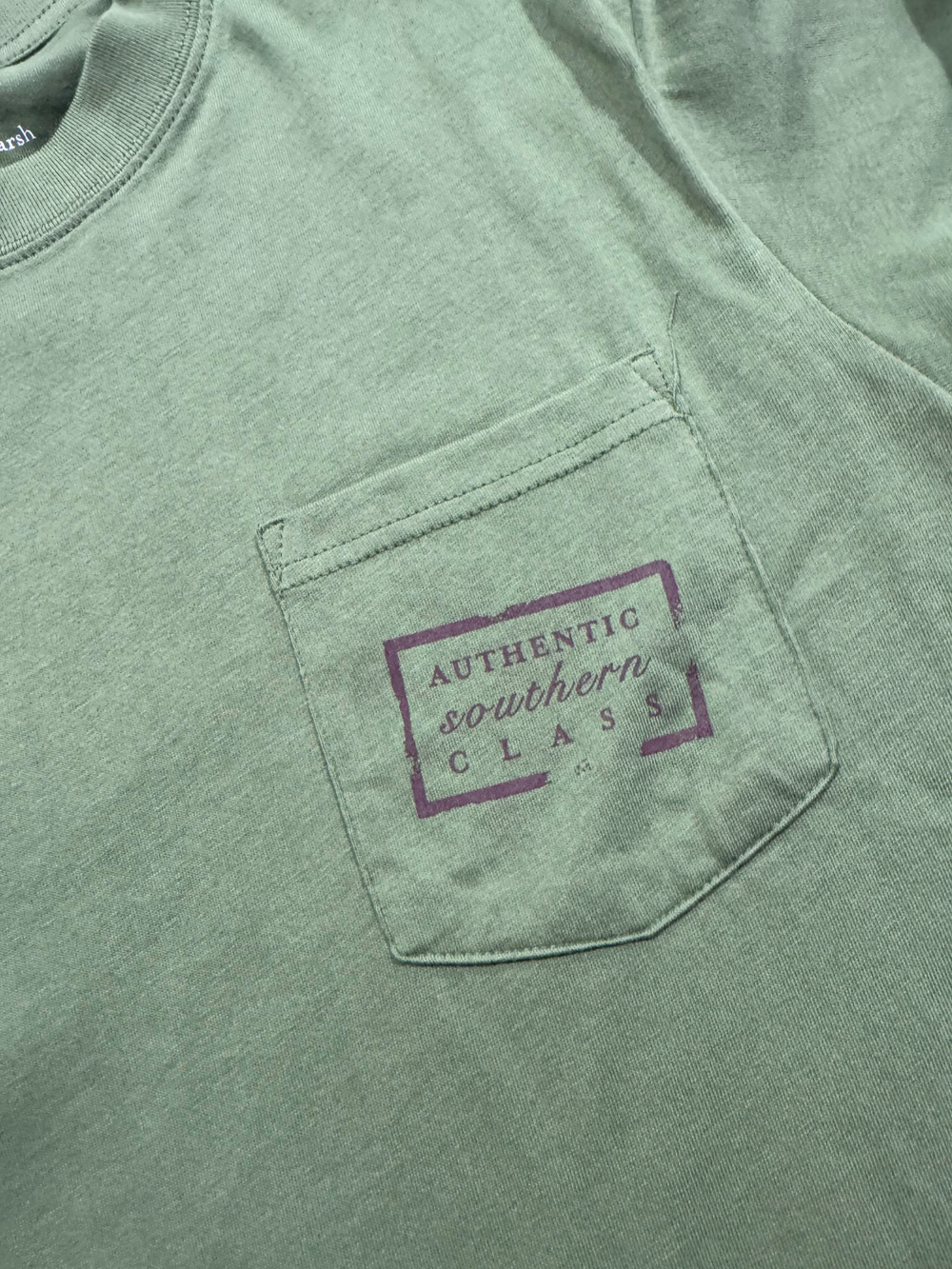 Authentic Tee in Dark Fern By Southern Marsh