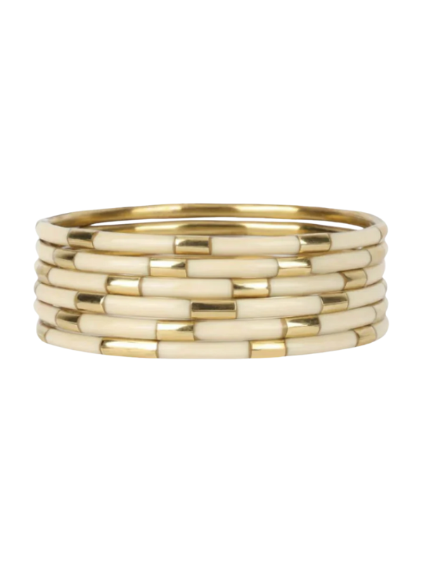 Ivory Veda Bangles (Set of 6)