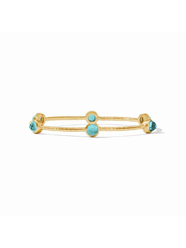Milano Luxe Bangle in Gold Iridescent Bahamian Blue