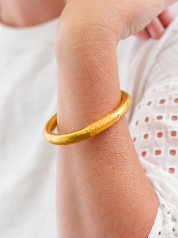 BuDhaGirl Gold Tzubbie All Weather Bangle® - Serenity Prayer