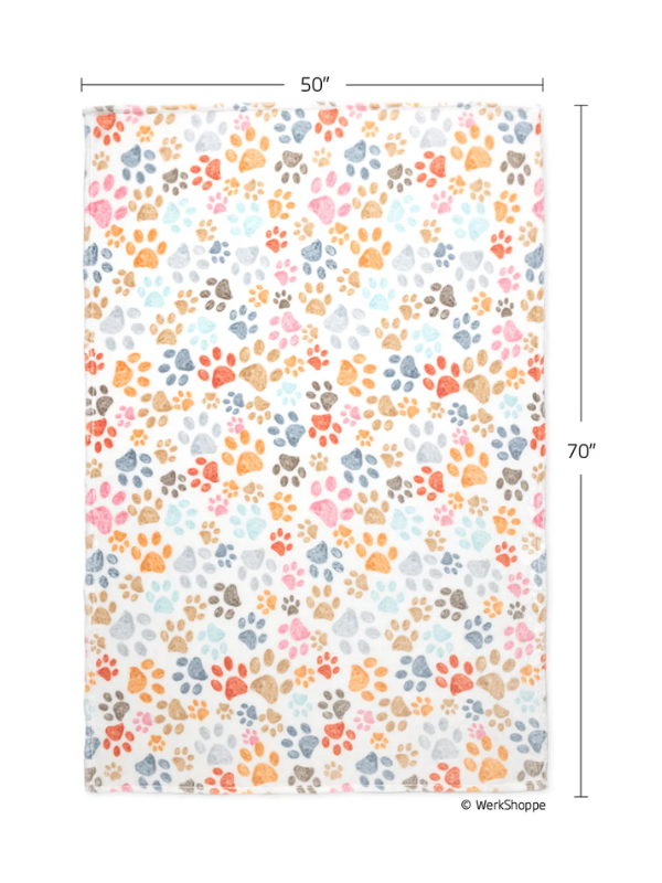 Paw Print Fleece Blanket