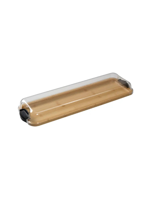Make and Take- Rectangle Charcuterie Bamboo Board With Black Handles