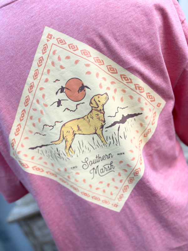 Bandana Best Friend Tee in Washed Rhubarb By Southern Marsh