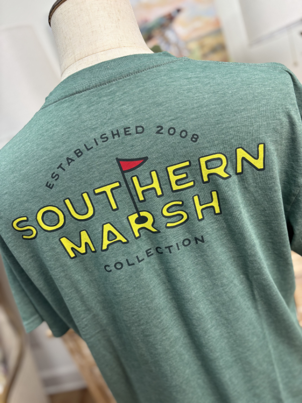 SEAWASH Branding Flagstick Tee in Champions Green By Southern Marsh