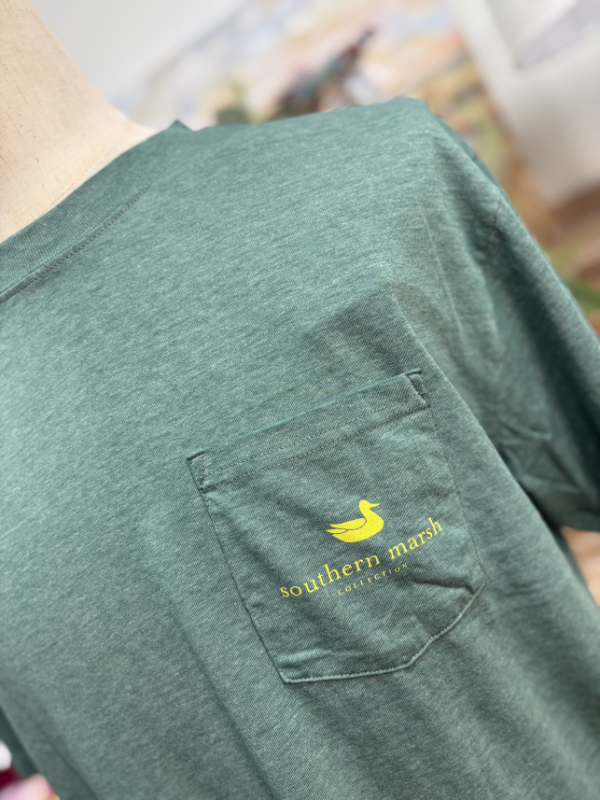 SEAWASH Branding Flagstick Tee in Champions Green By Southern Marsh