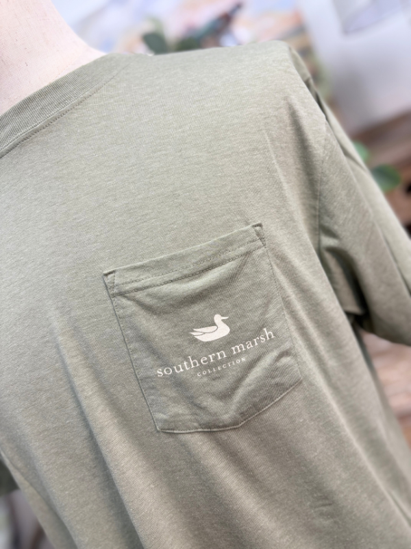 SEAWASH Shake & Release Tee in Brigade Olive By Southern Marsh