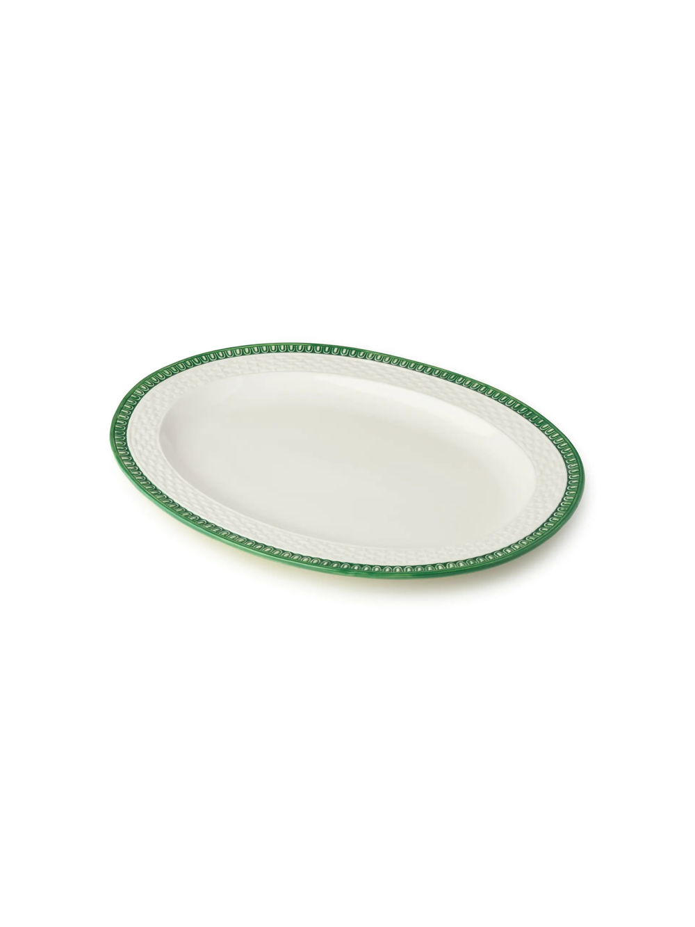 The Le Jardin Embossed Rattan Oval Platter