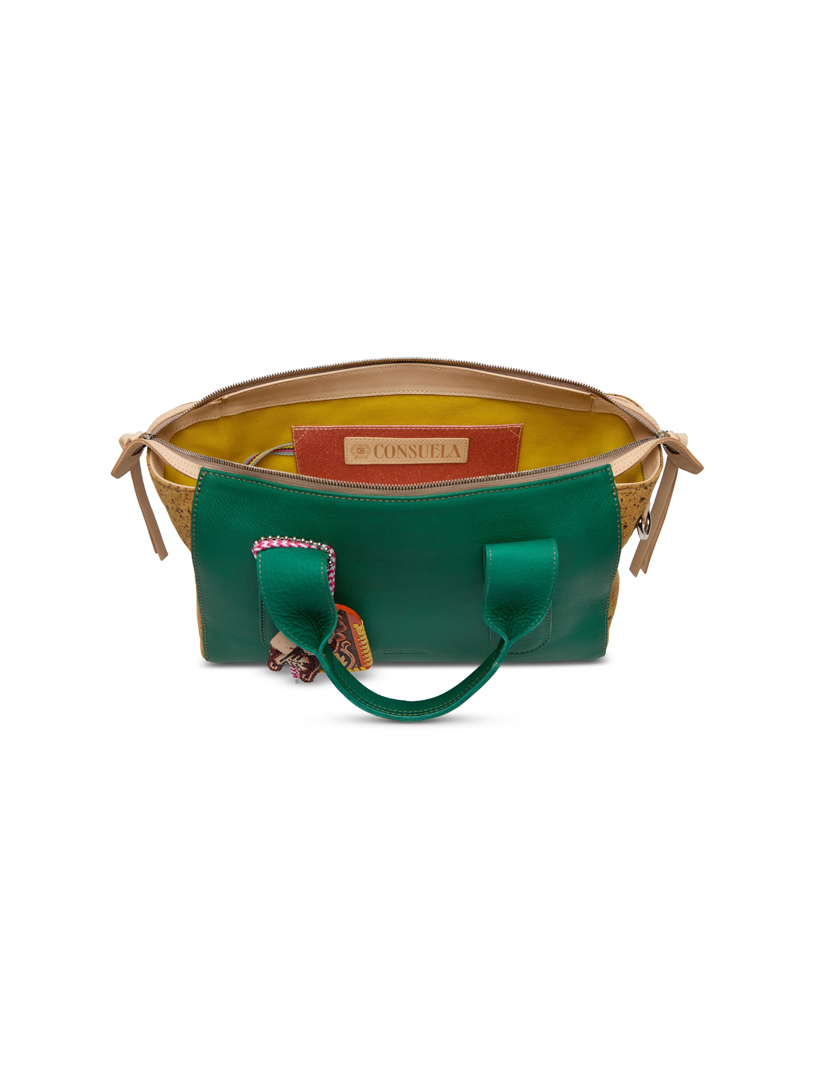 City Satchel in Teal Green By Consuela