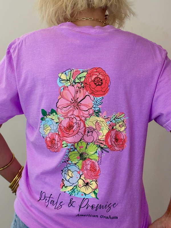 Grace In Full Bloom Cross Tee
