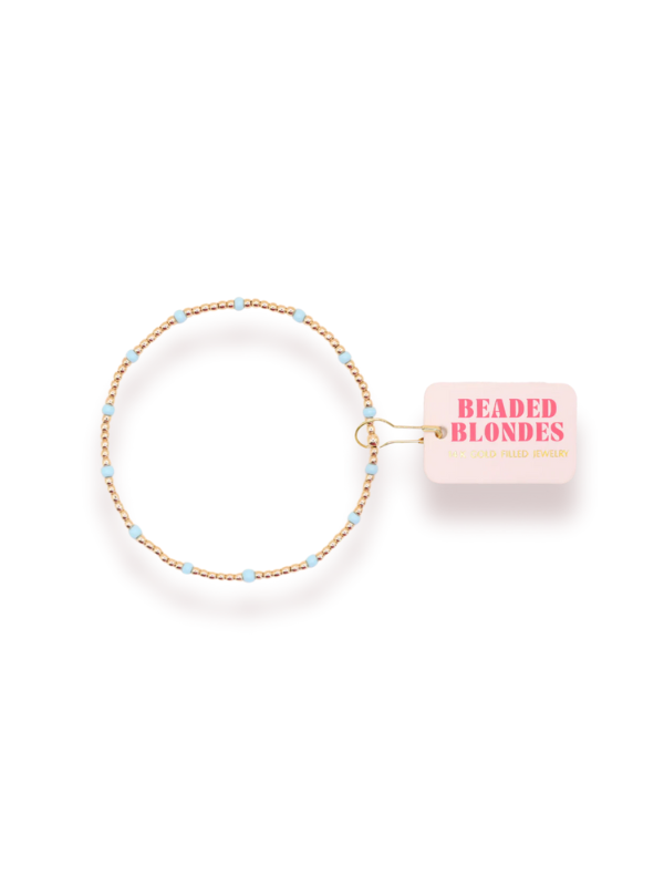 Kids Powder Blue Dainty Poppi Beaded Bracelet