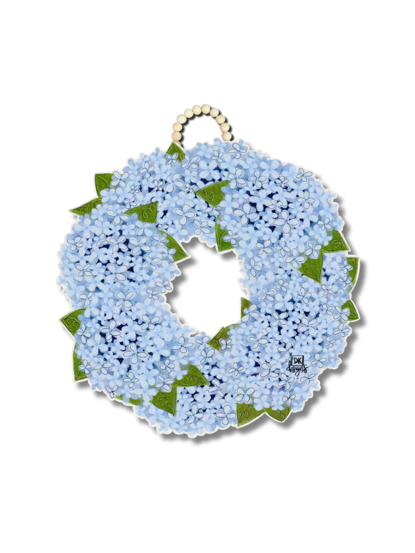 Hydrangea Wreath Door Hanger By DK Designs