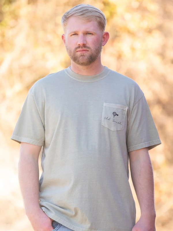 Lineman Bucket Truck Short Sleeve Tee in Sandstone by Old South Apparel