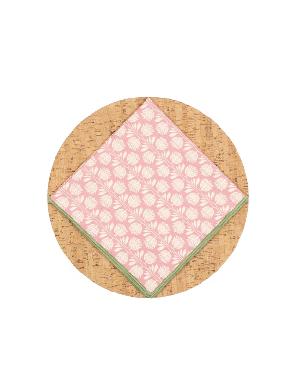 Kendall Pink/White/Green Napkin