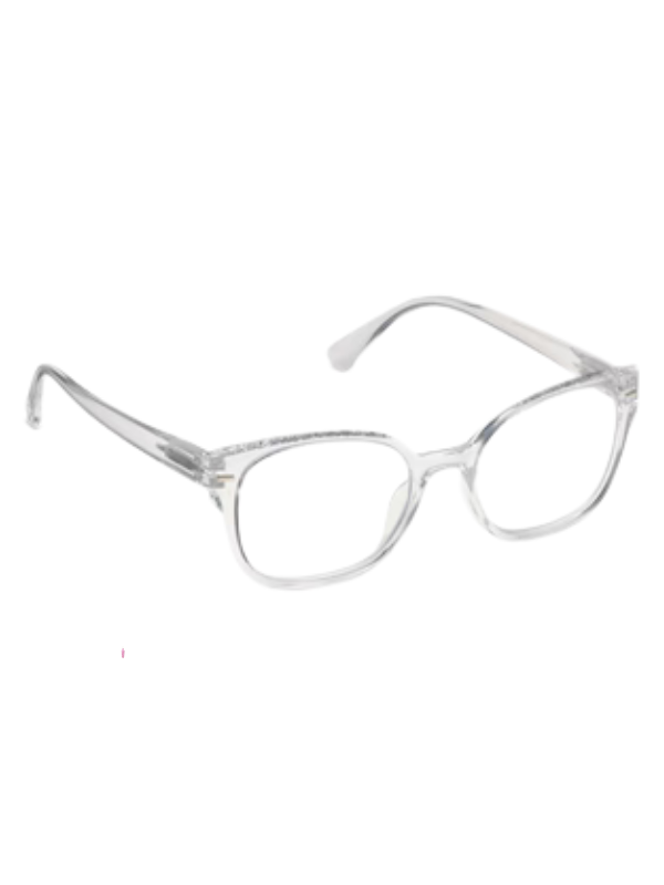 Glimmer Blue Light Reading Glasses in Clear by Peepers
