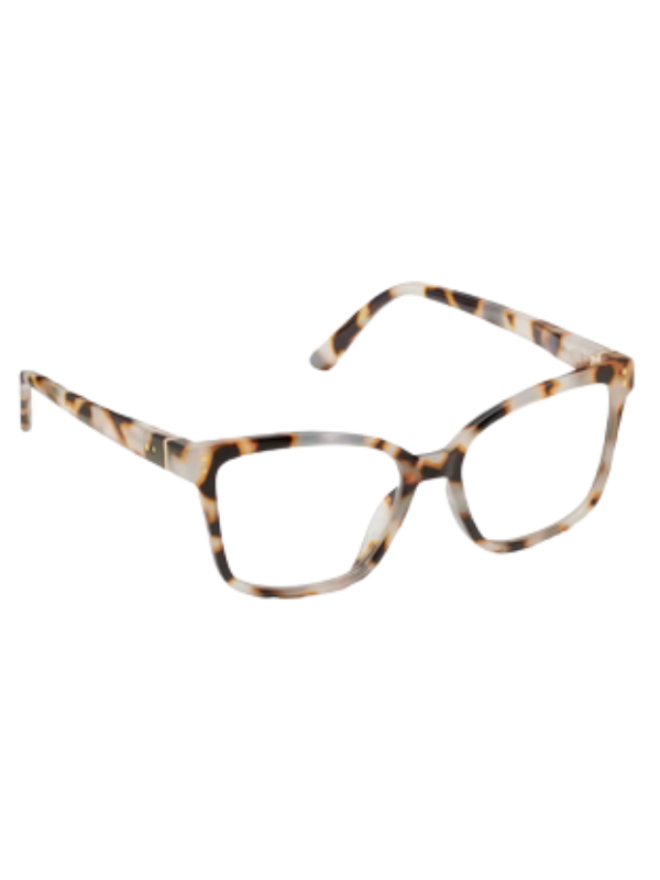 Octavia Blue Light Reading Glasses in Chai Tortoise by Peepers