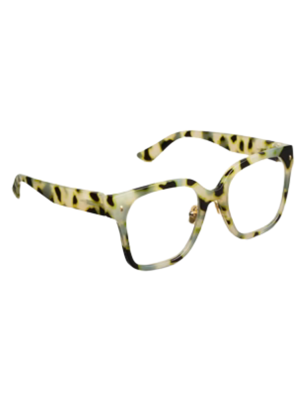 Piper Blue Light Reading Glasses in Yellow Chai by Peepers