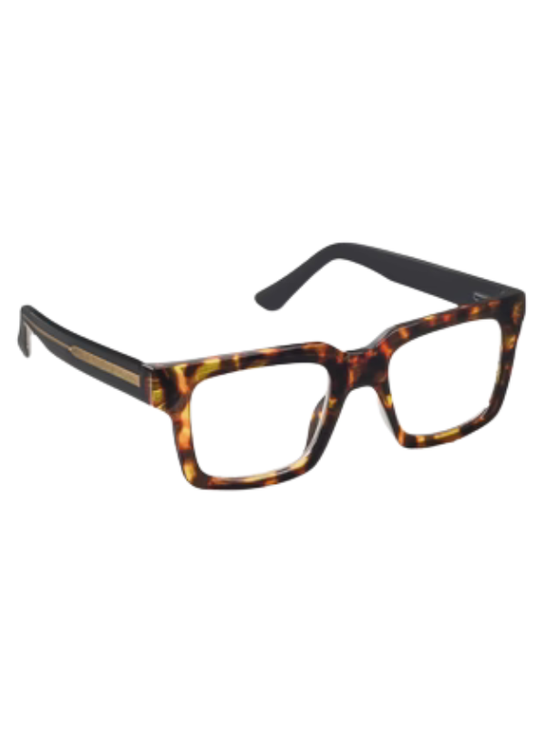 Spotlight Blue Light Reading Glasses in Tortoise + Black by Peepers
