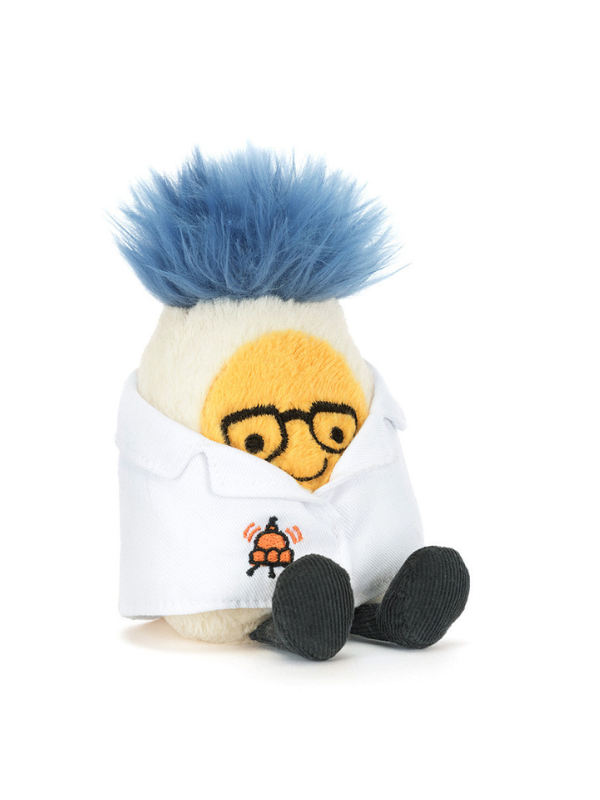 Amuseables Boiled Egg Scientist Outfit By Jellycat
