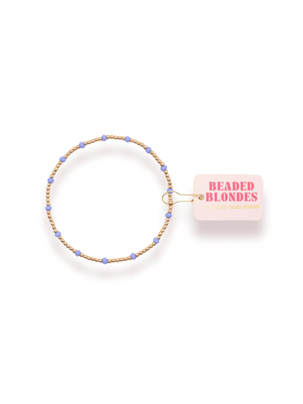 Petite Periwinkle Dainty Poppi Beaded Bracelet