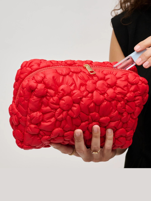 Flora Pop Cosmetic Pouch- Red