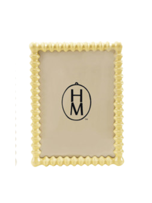 Yellow Spindle Photo Frame By Hazel Mazel