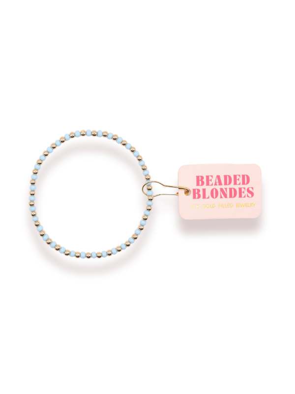 Extended Demi Beaded Bracelet in Pastel Blue