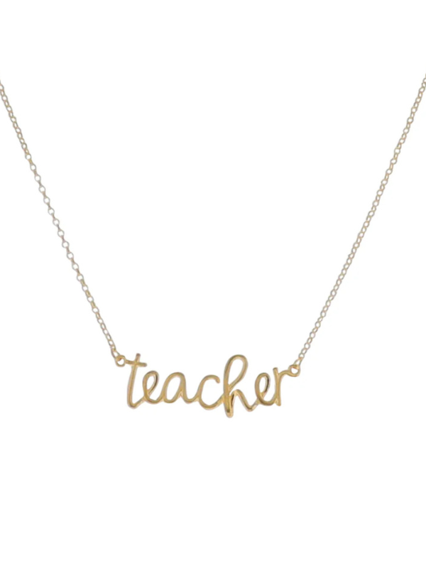 Gold Plated Teacher Necklace