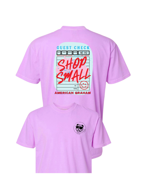 Retro Shop Small Guest Check Tee