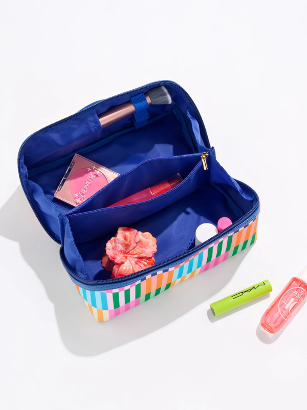 Motley Cosmetic Multi-Colored Zip Pouch