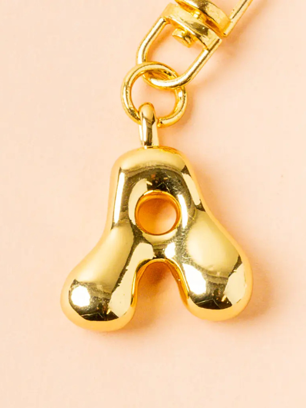 Bubble Letter Keychain Bag Charm
