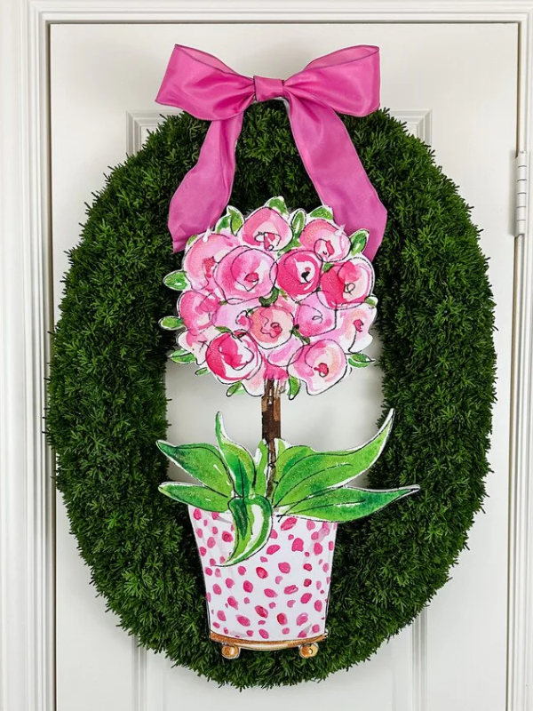 Pink Rose Door Hanger