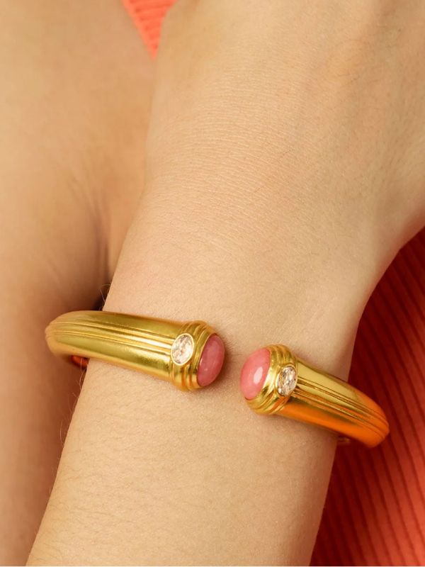 Melon Jade Portofino Gold Cuff by Julie Vos