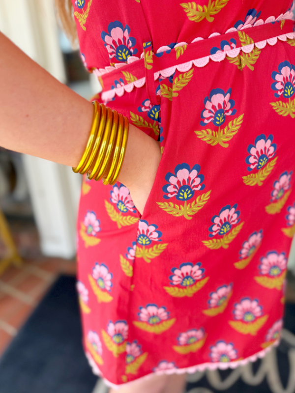 The Courtney Scalloped Trim Dress