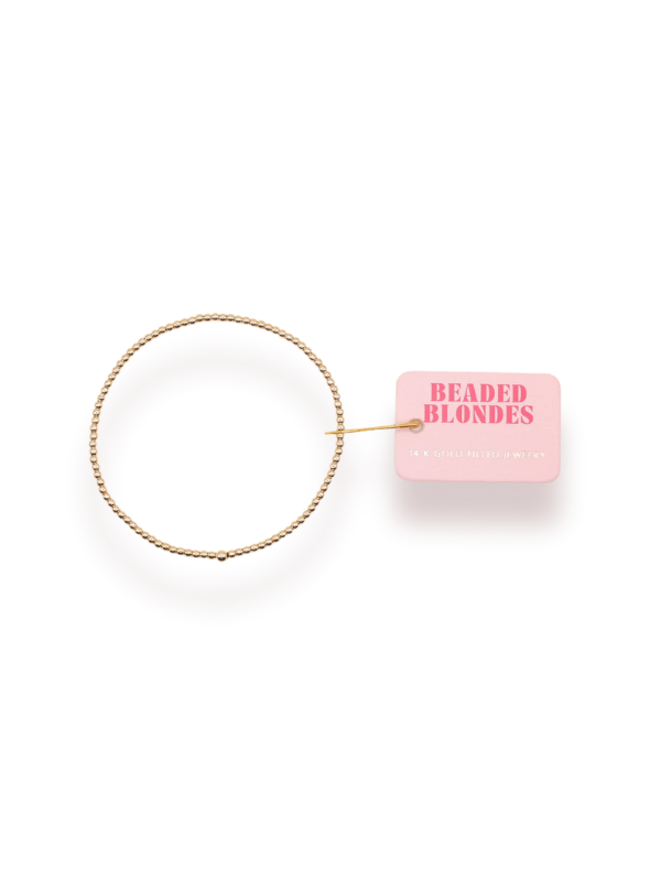 Kids Size 2MM Gold Beaded Bracelet