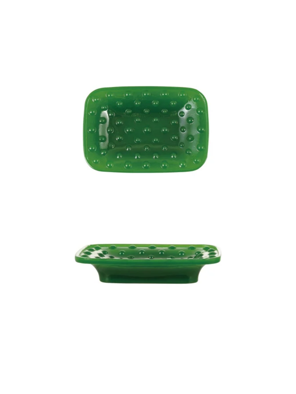 Embossed Milk Glass Footed Soap Dish- 4 Styles
