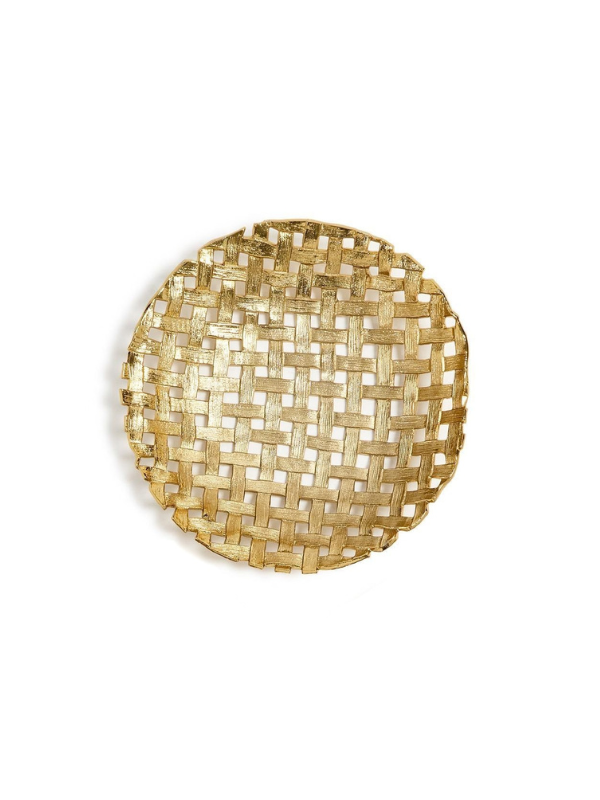 Gold Lattice Patterned Tray