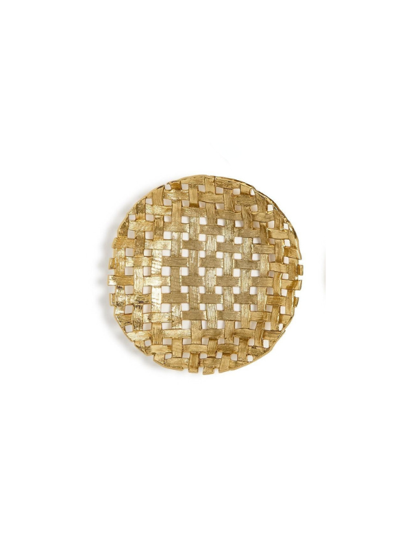 Gold Lattice Patterned Tray