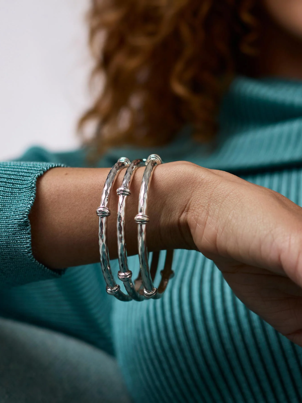 The Savannah Bangle in Silver by Julie Vos