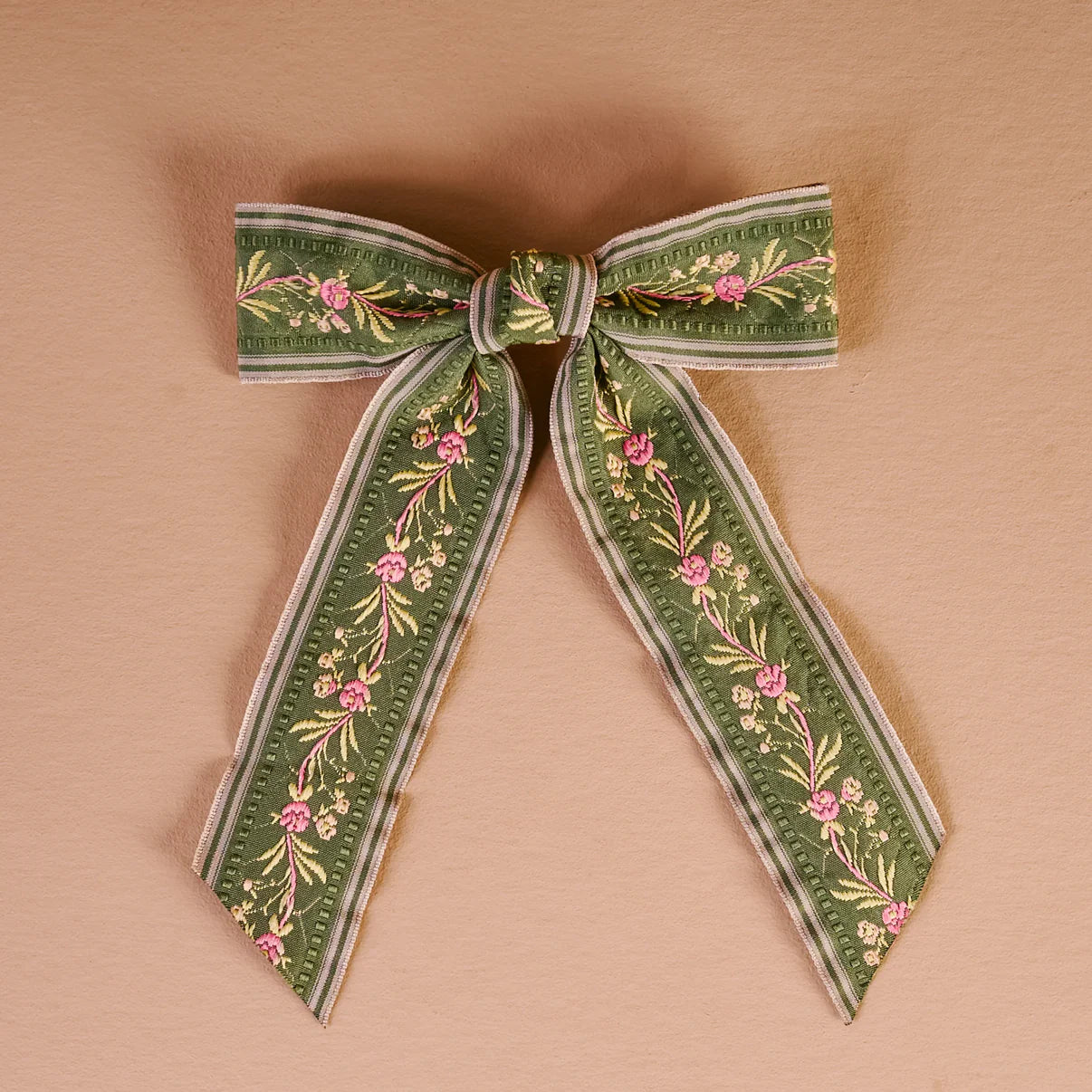 Cottage Crush Hair Bow in Olive